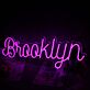 Brooklyn LED-Neonschild für Wohnzimmer oder Bar