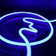 Mond und Berge LED Neonschild Minimalistisches Neon Wandlicht