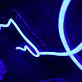 Mond und Berge LED Neonschild Minimalistisches Neon Wandlicht