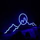 Mond und Berge LED Neonschild Minimalistisches Neon Wandlicht