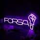 FORSA LED Neonschild mit Faust Symbol Neon Wandlicht für Studio Büro oder moderne Räume