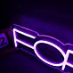 FORSA LED Neonschild mit Faust Symbol Neon Wandlicht für Studio Büro oder moderne Räume