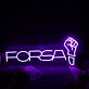 FORSA LED Neonschild mit Faust Symbol Neon Wandlicht für Studio Büro oder moderne Räume