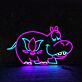 Neon Nilpferd Cartoon LED Neonschild Wanddekoration