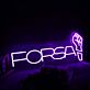FORSA LED Neonschild mit Faust Symbol Neon Wandlicht für Studio Büro oder moderne Räume