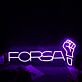 FORSA LED Neonschild mit Faust Symbol Neon Wandlicht für Studio Büro oder moderne Räume