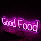 Good Food LED-Neonschild für Restaurant und Küche