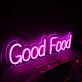 Good Food LED-Neonschild für Restaurant und Küche
