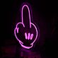 Mittelfinger Handgeste LED-Neonschild für Bar Club