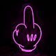 Mittelfinger Handgeste LED-Neonschild für Bar Club