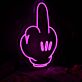 Mittelfinger Handgeste LED-Neonschild für Bar Club