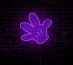 Comic-Hand mit drei ausgestreckten Fingern LED-Neonschild Gaming Wohnzimmer