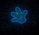 Comic-Hand mit drei ausgestreckten Fingern LED-Neonschild Gaming Wohnzimmer