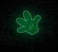 Comic-Hand mit drei ausgestreckten Fingern LED-Neonschild Gaming Wohnzimmer
