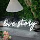 love story LED-Neonschild für Hochzeit und Wohnzimmer
