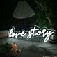 love story LED-Neonschild für Hochzeit und Wohnzimmer