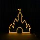 Schloss Silhouette LED-Neonschild für Kinderzimmer Wohnzimmer