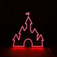 Schloss Silhouette LED-Neonschild für Kinderzimmer Wohnzimmer