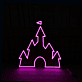 Schloss Silhouette LED-Neonschild für Kinderzimmer Wohnzimmer