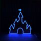 Schloss Silhouette LED-Neonschild für Kinderzimmer Wohnzimmer