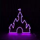 Schloss Silhouette LED-Neonschild für Kinderzimmer Wohnzimmer