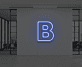 Großbuchstabe B LED Neonschild für Büro und Arbeitsplatz