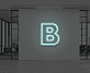 Großbuchstabe B LED Neonschild für Büro und Arbeitsplatz