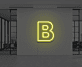 Großbuchstabe B LED Neonschild für Büro und Arbeitsplatz