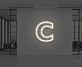 Buchstabe C LED Neonschild für Büro und Geschäft