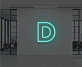 D LED-Neonschild als moderne Wanddekoration