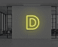 D LED-Neonschild als moderne Wanddekoration