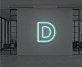 D LED-Neonschild als moderne Wanddekoration