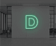 D LED-Neonschild als moderne Wanddekoration