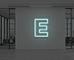 Buchstabe E LED Neonschild für Büro und Wohnzimmer