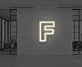 Buchstabe F LED Neonschild für Büro und Arbeitsplatz