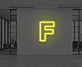 Buchstabe F LED Neonschild für Büro und Arbeitsplatz
