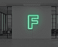 Buchstabe F LED Neonschild für Büro und Arbeitsplatz