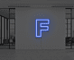 Buchstabe F LED Neonschild für Büro und Arbeitsplatz