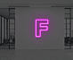 Buchstabe F LED Neonschild für Büro und Arbeitsplatz