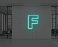 Buchstabe F LED Neonschild für Büro und Arbeitsplatz
