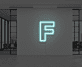 Buchstabe F LED Neonschild für Büro und Arbeitsplatz