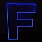 Buchstabe F LED Neonschild für Büro und Arbeitsplatz