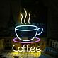 Coffee LED-Neonschild für Café und Küche