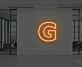 Buchstabe G LED Neonschild für Büro und Arbeitsplatz