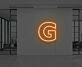 Buchstabe G LED Neonschild für Büro und Arbeitsplatz