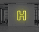 Buchstabe H LED Neonschild für Büro und Empfangsbereich