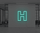 Buchstabe H LED Neonschild für Büro und Empfangsbereich