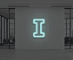 Buchstabe I LED Neonschild für Büro und Wohnzimmer