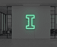 Buchstabe I LED Neonschild für Büro und Wohnzimmer