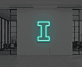 Buchstabe I LED Neonschild für Büro und Wohnzimmer